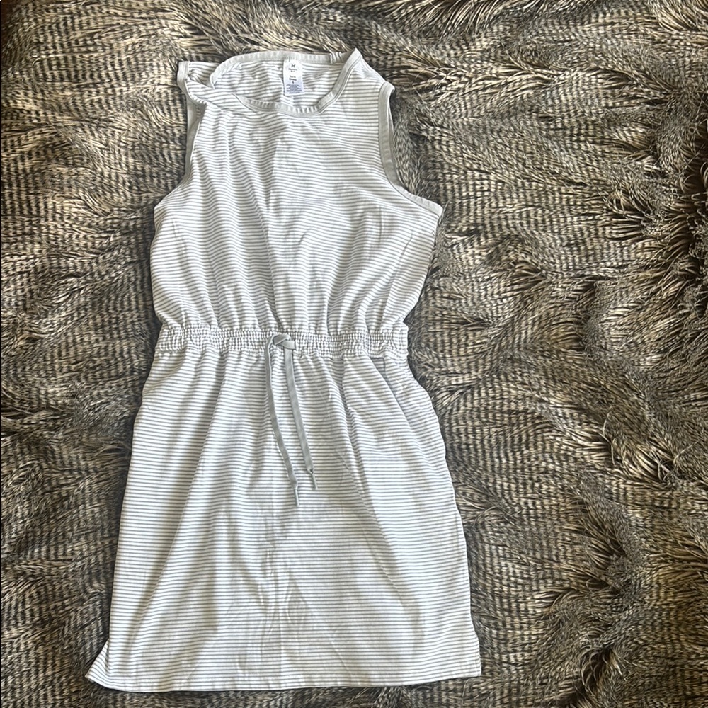 Sleeveless Striped Dress - Gray